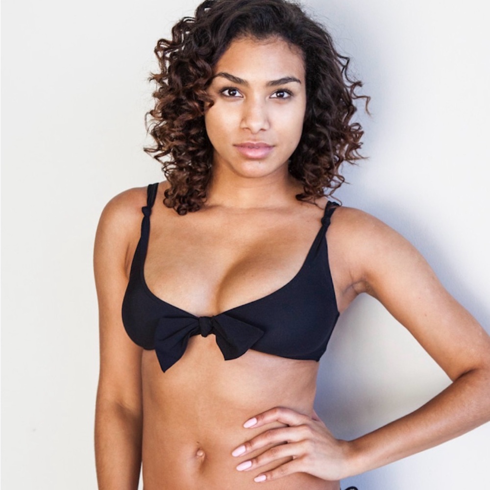 CHANEL Black Bow Accent bikini